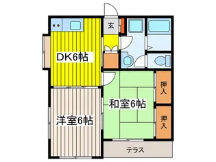 第二東ハイツ【1階】の間取り