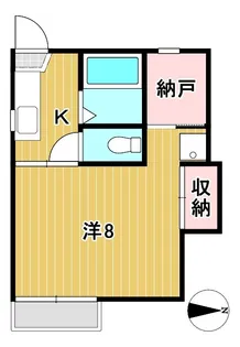 くがやコーポA【2階】の間取り