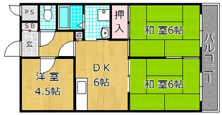 ハイクレスト宮之阪【2階】の間取り