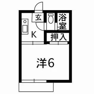 第1コーポおがた【1階】の間取り