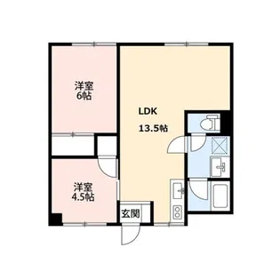 国母ハイツ(8丁目)【1階】の間取り