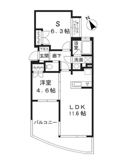 琳和ロイヤルコート【1階】の間取り