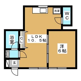 クレール鶴見【1階】の間取り