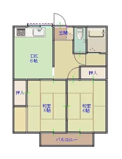平和コーポ【2階】の間取り
