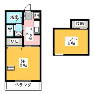 ブランドール冨士II【2階】の間取り