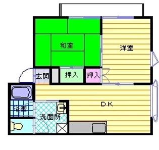 ハイツKIKI【1階】の間取り