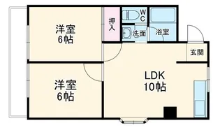 コーポ天道【3階】の間取り