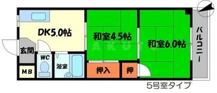 M プラザ竜田通【4階】の間取り