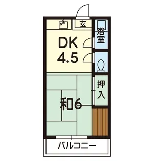 白水苑アパート【2階】の間取り