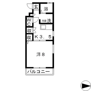 アサヒコーポ【2階】の間取り