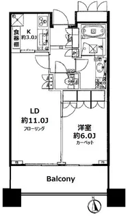 東京都品川区上大崎4【マンション】の間取り
