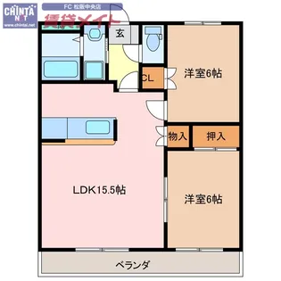 シャングリラ12【1階】の間取り