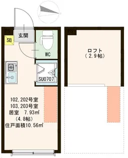 マシェリ小岩【1階】の間取り