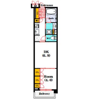 OPUS RESIDENCE SHINSAIBASHI SOUTH【8階】の間取り