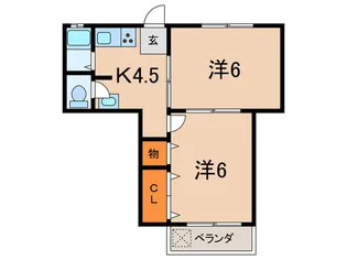 五百蔵マンション【3階】の間取り
