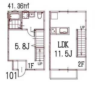 リノリノアパートメント五日市の間取り