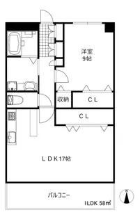 シティパレス新長田【8階】の間取り
