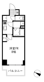 プレサンス神戸セレスティア【8階】の間取り