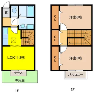 岐阜県大垣市荒川町【一戸建】の間取り