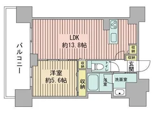 マストライフ南4条【2階】の間取り