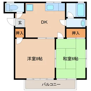 福寿園ハイツIII【2階】の間取り