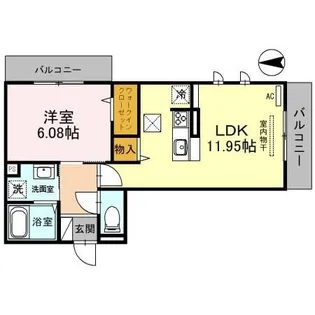 兵庫県小野市天神町【アパート】の間取り