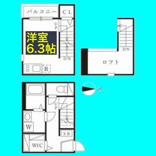 ハーモニーテラス二番II【1階】の間取り