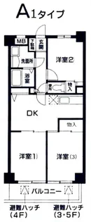 グリーンハイツ室橋【3階】の間取り