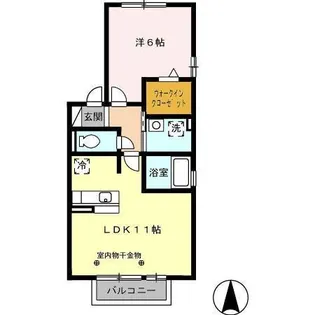 ピーノ・アーレC【2階】の間取り