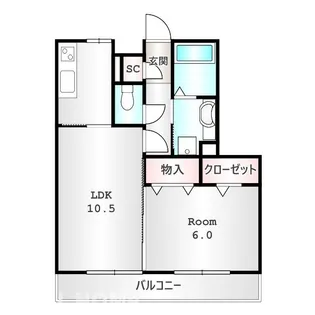 群馬県伊勢崎市境伊与久【アパート】の間取り