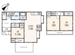 神奈川県横浜市港南区大久保2【一戸建】の間取り