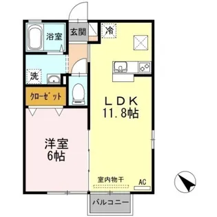 コンフォート イースト【1階】の間取り