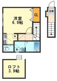 東京都葛飾区亀有2【アパート】の間取り