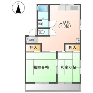 かわせみハウス【2階】の間取り