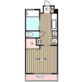 ガーデンヒル立川【1階】の間取り