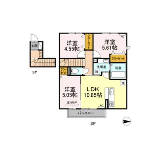 サンヴィータ花園【2階】の間取り