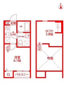 ルナ・レジデンス平塚【1階】の間取り