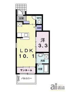 東京都小平市小川町1【アパート】の間取り