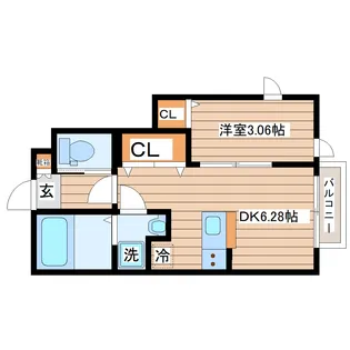 【新築】ラチッタ郡山【1階】の間取り