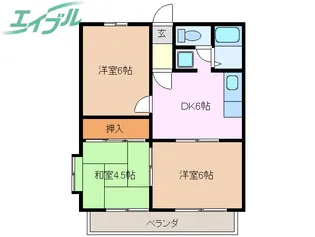 ロイヤルハイツI【2階】の間取り