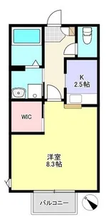 1Kの間取り画像