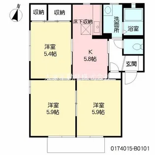 シャーメゾン・K B棟【1階】の間取り