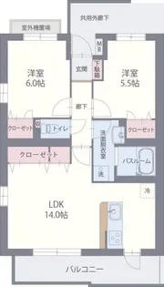 グリーンヒルズEAST II【2階】の間取り