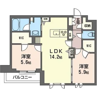 エルミタージュクール【1階】の間取り