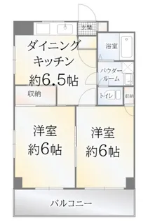 アルプスマンシオン【6階】の間取り