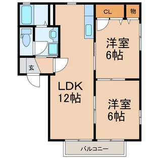 メゾン・ド・ビジューB【1階】の間取り