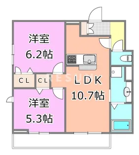 千葉県千葉市中央区新宿1【アパート】の間取り