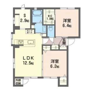 フレバリーガーデンD【1階】の間取り