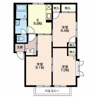 エミネントおぶせ B棟【1階】の間取り