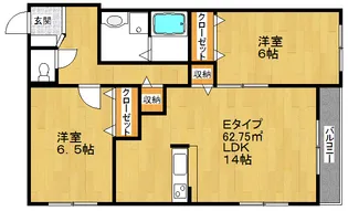 シェモア東砂【2階】の間取り